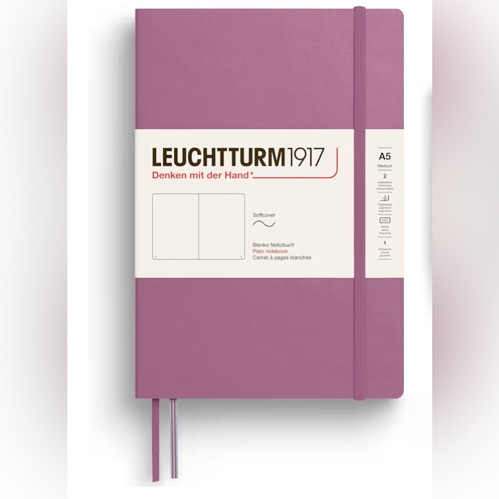 Leuchtturm1917 Softcover A5 Dotted Notebook in Dusty Rose